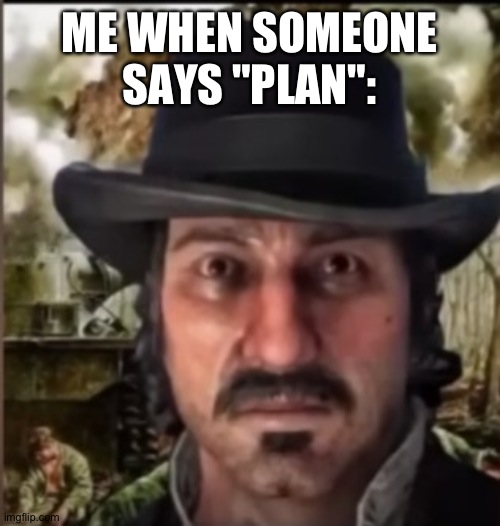 Or tahiti, fiji, aulstralia, or mango | ME WHEN SOMEONE SAYS "PLAN": | image tagged in rdr2,rdr,red dead,rockstar,games | made w/ Imgflip meme maker