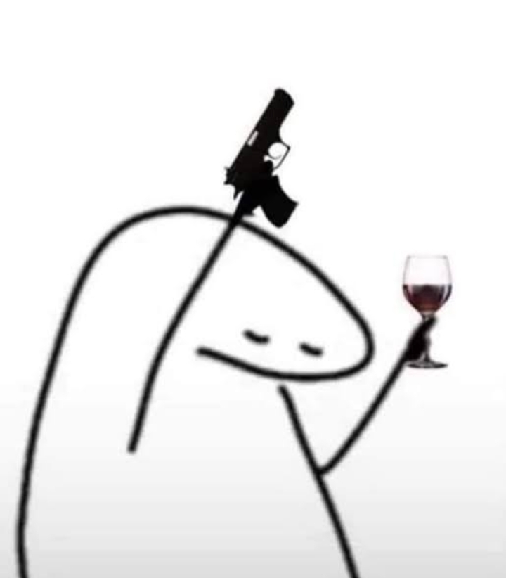 Gun and wine Blank Meme Template