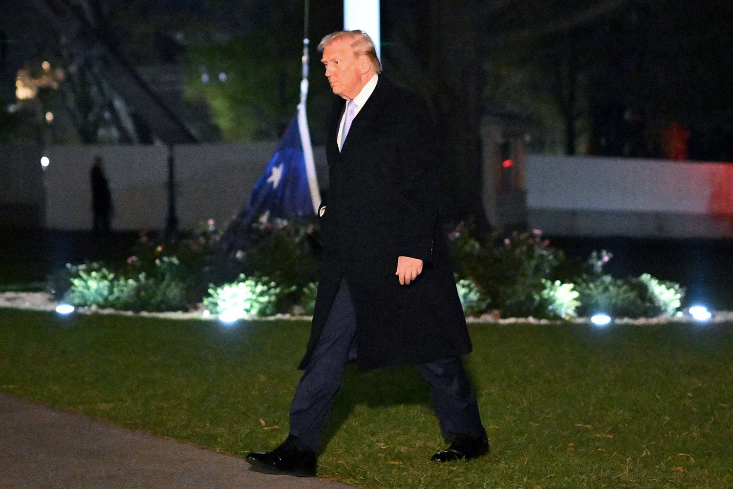 Trump Ignores Flag on Ground Blank Meme Template