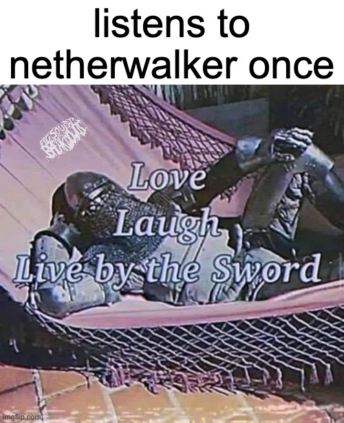 listens to netherwalker once | listens to netherwalker once | image tagged in deathcore,metal | made w/ Imgflip meme maker