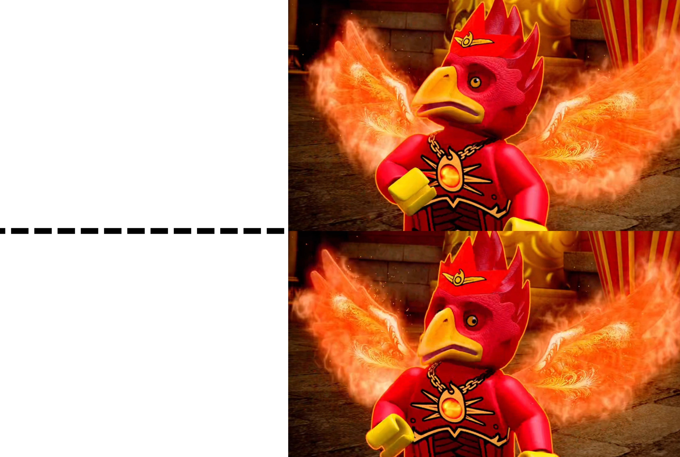 High Quality Flinx confident then confused Blank Meme Template