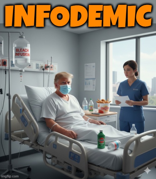 INFODEMIC | INFODEMIC | image tagged in infodemic,misinformation,quack,malinformation,fake news,trump | made w/ Imgflip meme maker