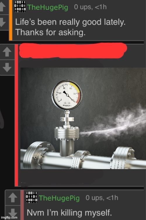 Gas leak | image tagged in nvm i m killing myself | made w/ Imgflip meme maker