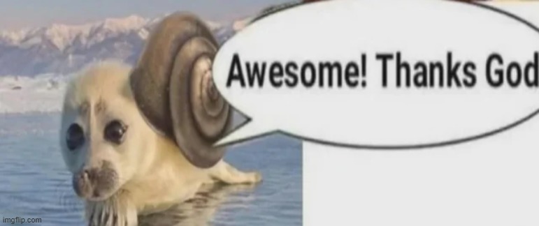 Awesome! Thanks God! | image tagged in awesome thanks god | made w/ Imgflip meme maker