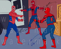 The Spider-Man Pointing at Spider-Man meme Blank Meme Template
