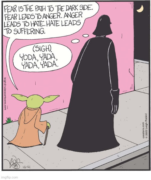 Rubes | image tagged in comics,rubes,star wars,yoda,darth vader | made w/ Imgflip meme maker