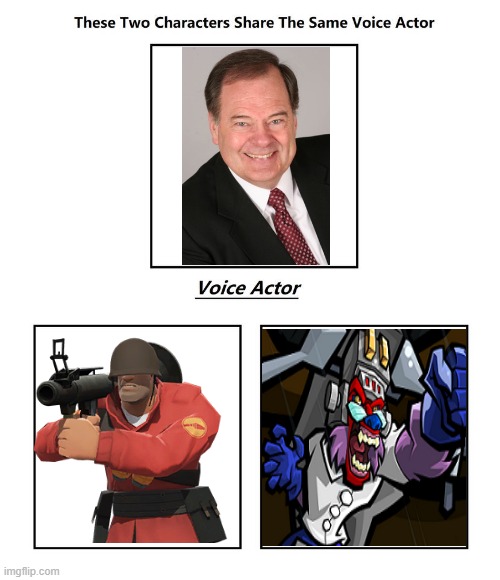 Rick May (R.I.P.) | image tagged in same voice actor,rick may,team fortress 2,sly cooper,valve,playstation | made w/ Imgflip meme maker