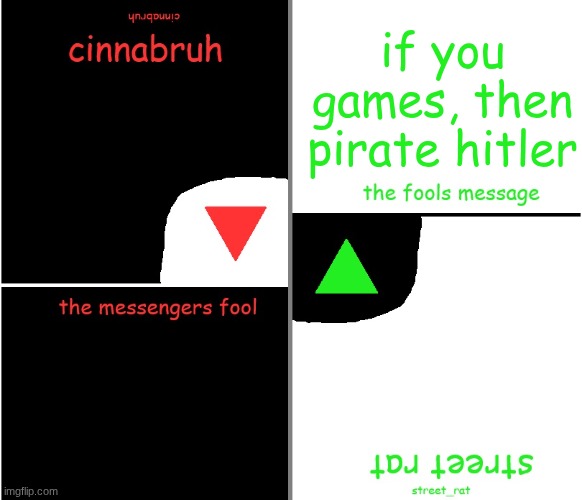 street rat n cinnabruh announcement | if you games, then pirate hitler | image tagged in street rat n cinnabruh announcement | made w/ Imgflip meme maker
