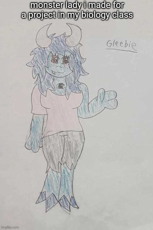 is it peak or is it buns | monster lady i made for a project in my biology class | made w/ Imgflip meme maker