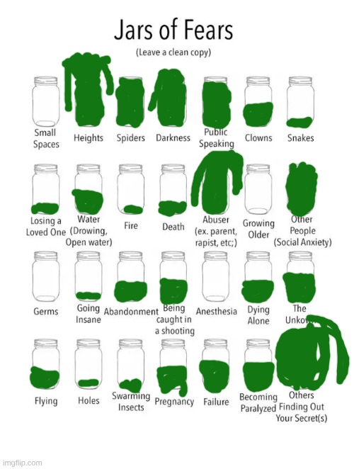 Jar of fears clear version | image tagged in jar of fears clear version | made w/ Imgflip meme maker