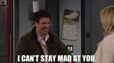 I can't stay mad at you Blank Meme Template