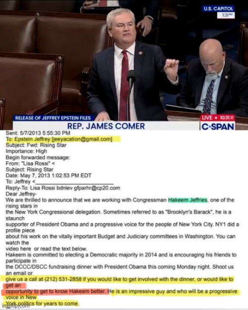 Those who Scream the Loudest - Hakeem Jeffries caught Soliciting Money from Epstein, Post-Conviction | made w/ Imgflip meme maker