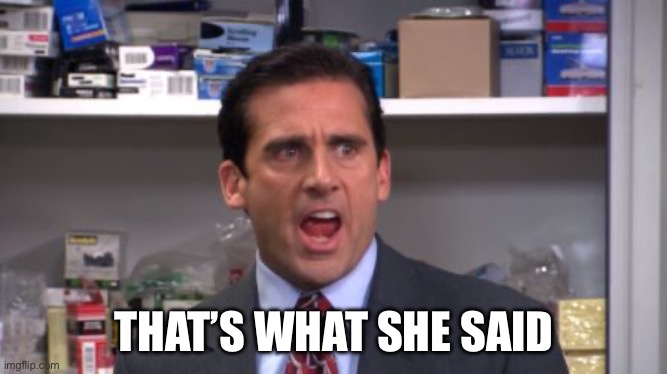 the office bankruptcy | THAT’S WHAT SHE SAID | image tagged in the office bankruptcy | made w/ Imgflip meme maker