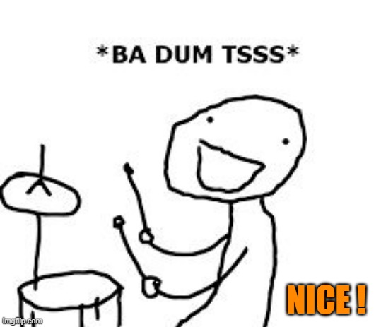 BaDumTss | NICE ! | image tagged in badumtss | made w/ Imgflip meme maker