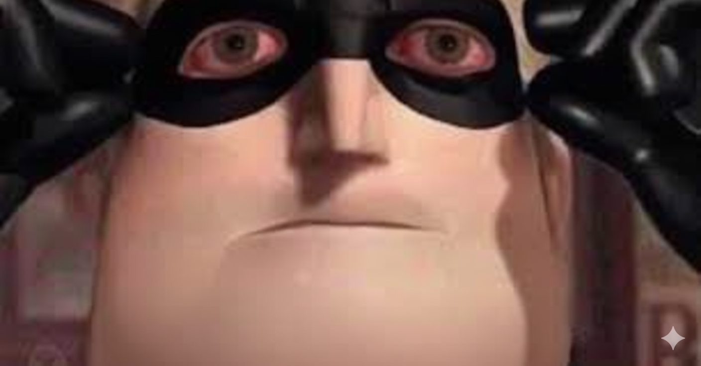 mr. increible llorando Blank Meme Template