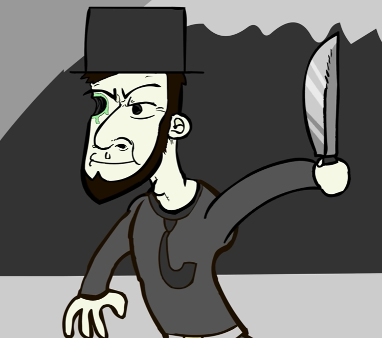 Abraham Lincoln with a Machete Blank Meme Template