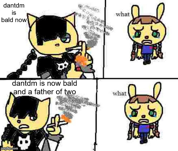 dantdm is bald now; dantdm is now bald and a father of two | made w/ Imgflip meme maker