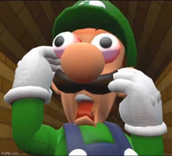 Luigi shock | image tagged in luigi shock | made w/ Imgflip meme maker