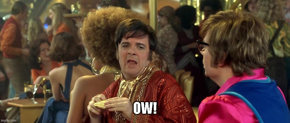Austin Powers Goldmember Nathan Lane Ow Blank Meme Template
