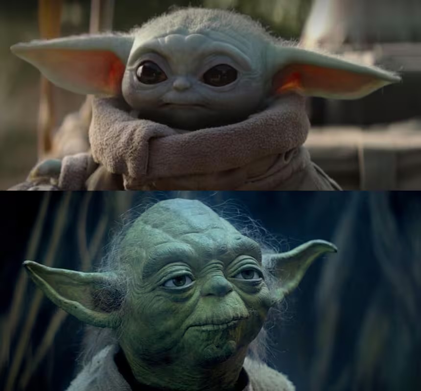 Before and after Yoda Blank Meme Template