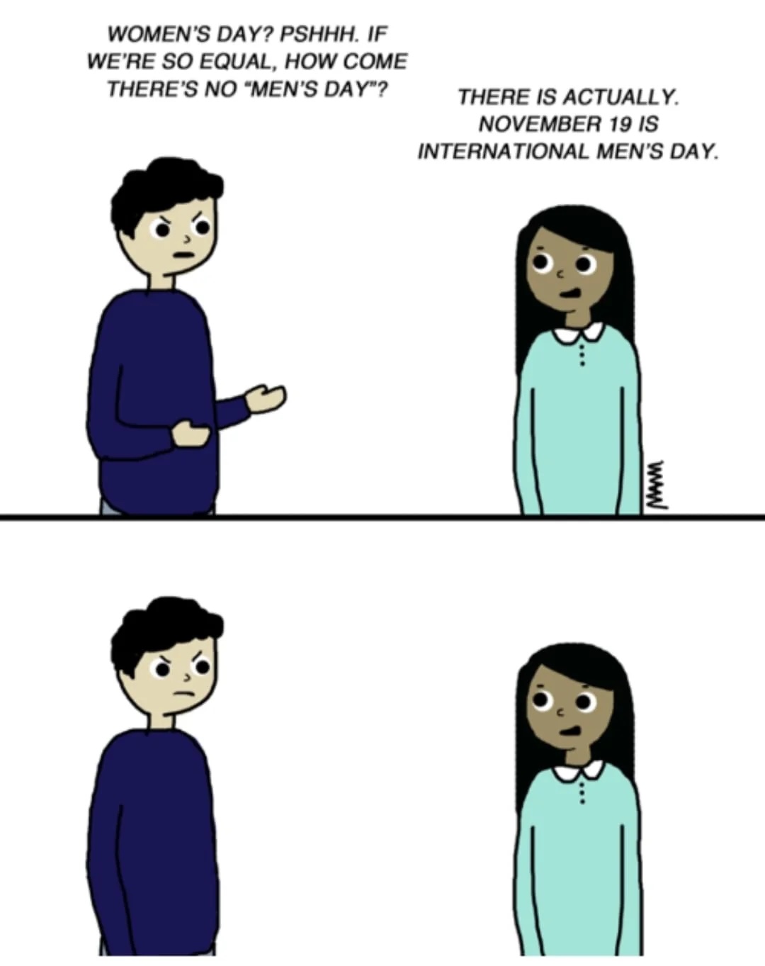 how come there's no men's day Blank Meme Template