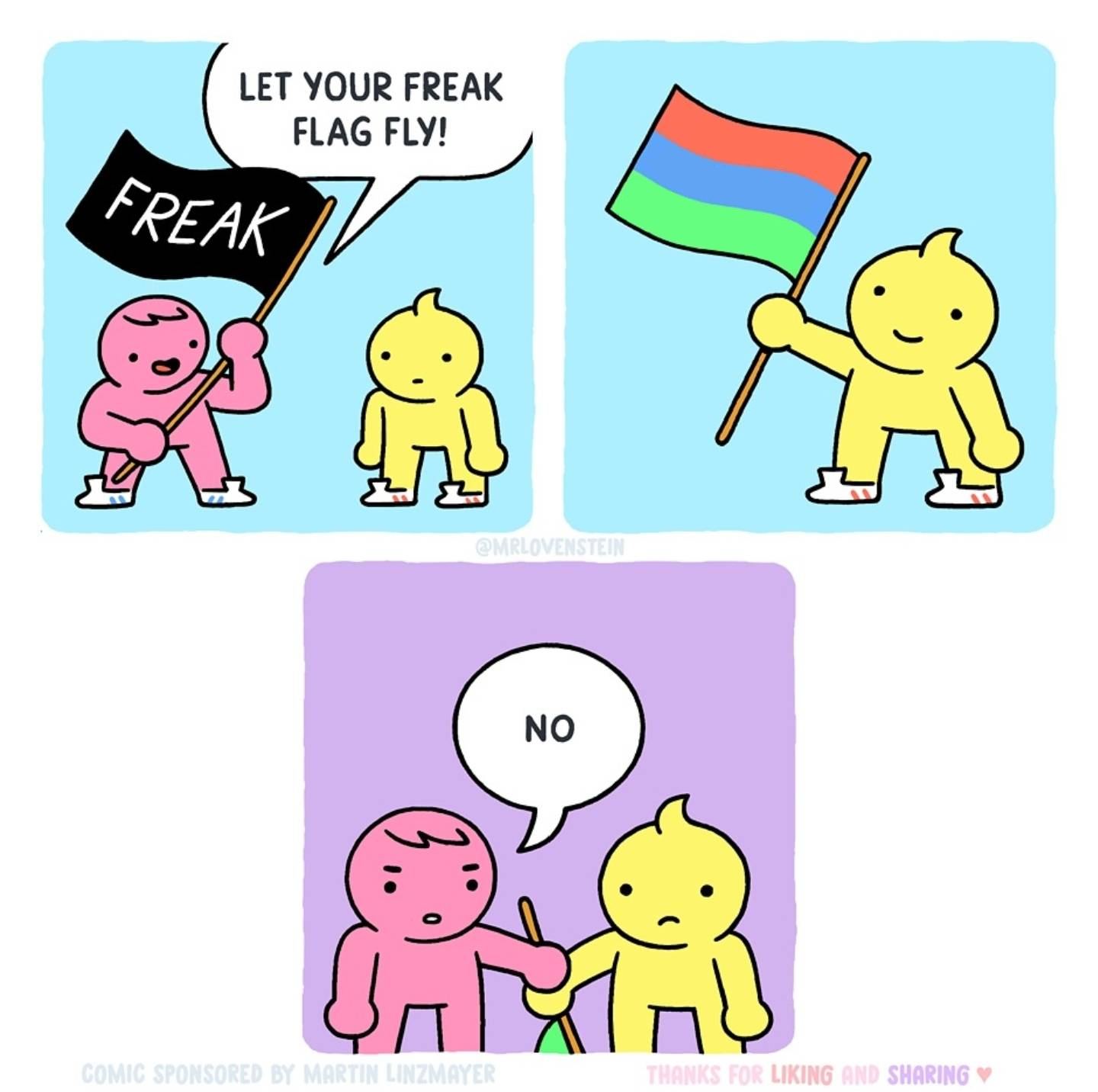 Freak flag Blank Meme Template