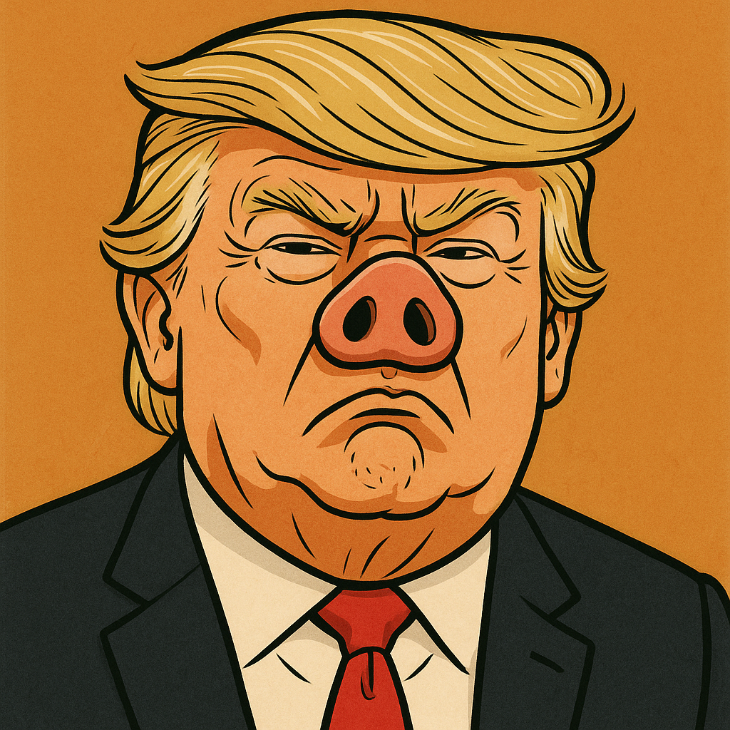 Trump pig nose Blank Meme Template