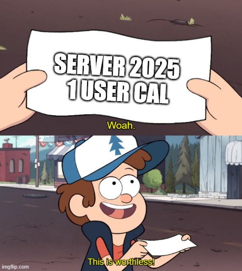 This is Worthless | SERVER 2025  1 USER CAL | image tagged in this is worthless | made w/ Imgflip meme maker