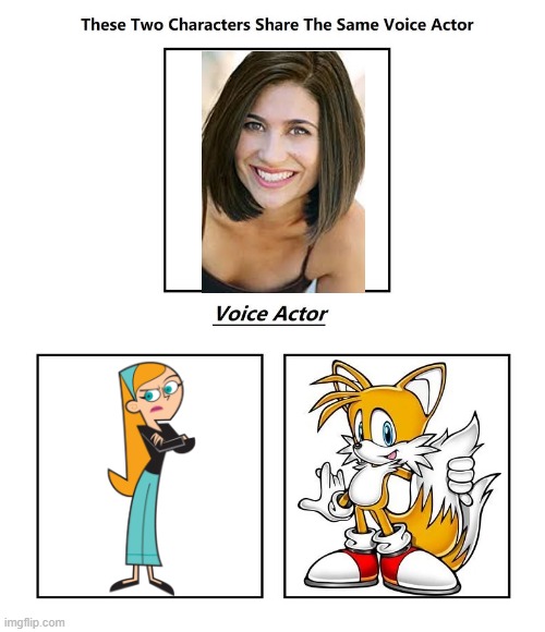 Colleen O'Shaughnessy | image tagged in same voice actor,colleen o'shaughnessey,danny phantom,sonic the hedgehog,sega,nickelodeon | made w/ Imgflip meme maker