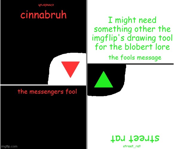 street rat n cinnabruh announcement | I might need something other the imgflip's drawing tool for the blobert lore | image tagged in street rat n cinnabruh announcement | made w/ Imgflip meme maker
