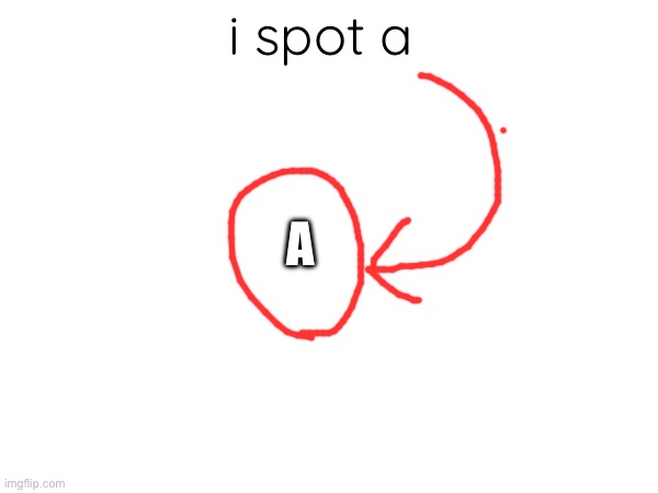 i spot a A | made w/ Imgflip meme maker