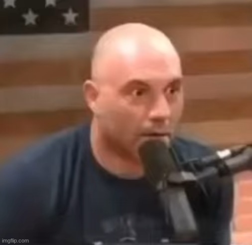 blobie watching a ufo fly past while eating with burger cat | image tagged in joe rogan staring | made w/ Imgflip meme maker