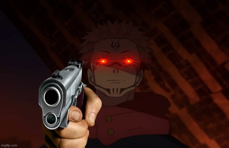 image tagged in unhappy sukuna | made w/ Imgflip meme maker