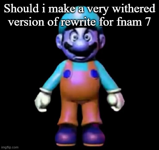 Urio | Should i make a very withered version of rewrite for fnam 7 | image tagged in urio | made w/ Imgflip meme maker