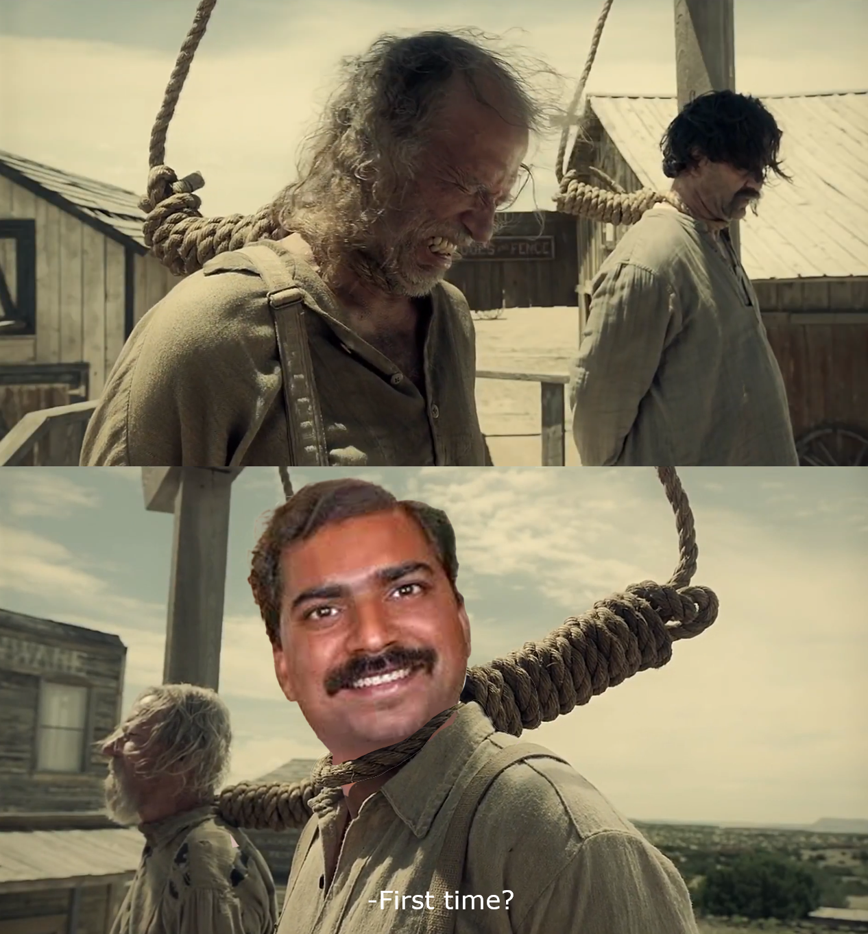 First Time Hanged Ser Pajeet Blank Meme Template