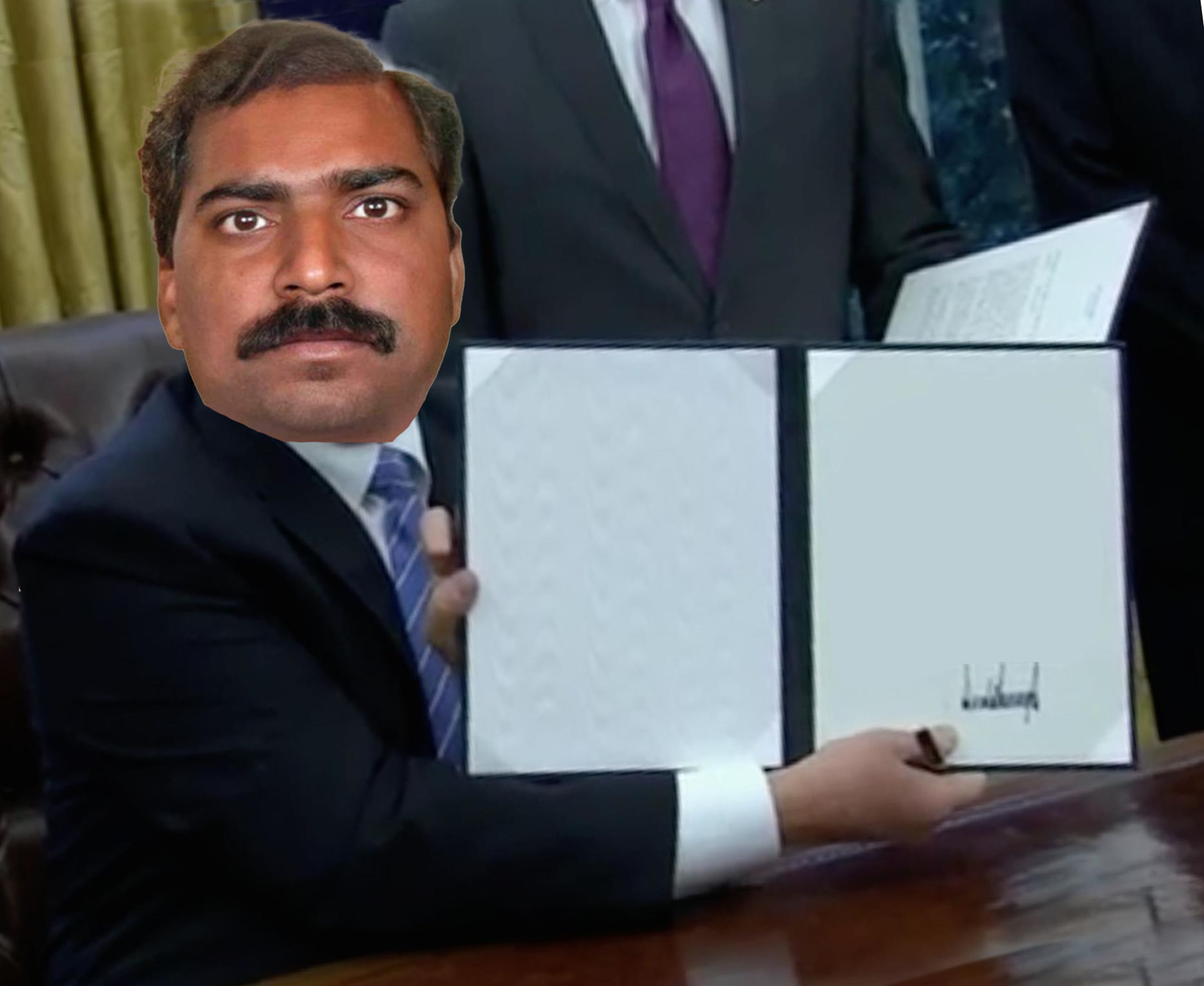 Ser Pajeet Signature Trump Blank Meme Template