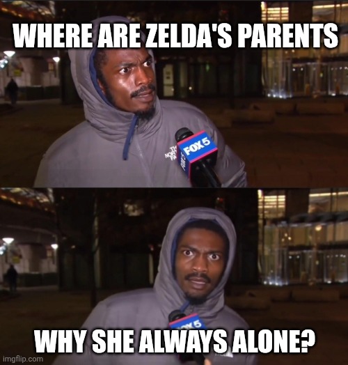 Where They At | WHERE ARE ZELDA'S PARENTS; WHY SHE ALWAYS ALONE? | image tagged in where when why,legend of zelda,zelda,video games,the legend of zelda,games | made w/ Imgflip meme maker