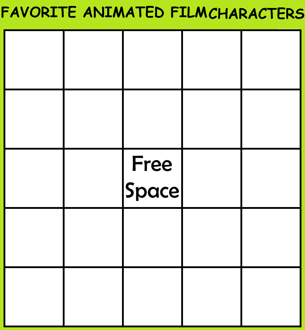 favorite animated film characters Blank Meme Template