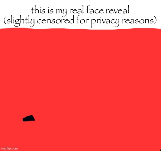this is my real face reveal (slightly censored for privacy reasons) | made w/ Imgflip meme maker