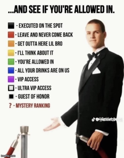 Comment the funniest image you have and see if you're allowed in | image tagged in see if your allowed in | made w/ Imgflip meme maker