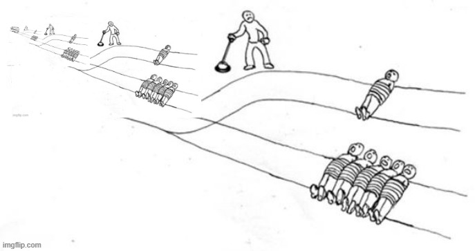 we have a problem | image tagged in trolley problem | made w/ Imgflip meme maker