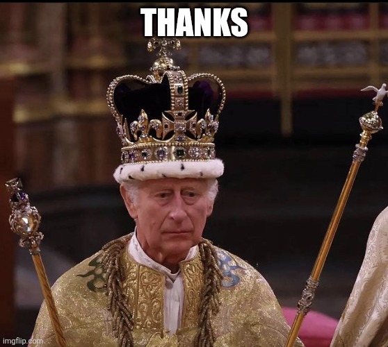 King Charles Crown | THANKS | image tagged in king charles crown | made w/ Imgflip meme maker