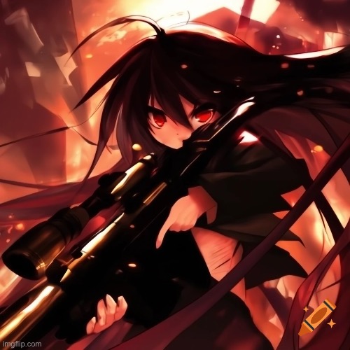Shana (Shana No Shakugan) with a gun | image tagged in badass,anime,cute,gun | made w/ Imgflip meme maker