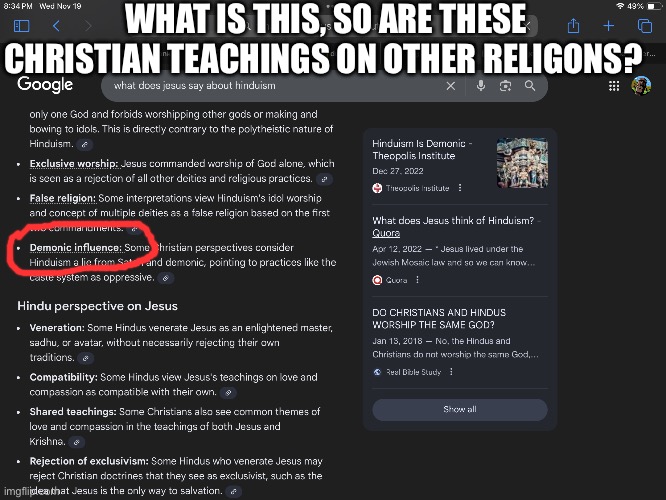 I believe yall should research the historical background, when christians arrived to india | WHAT IS THIS, SO ARE THESE CHRISTIAN TEACHINGS ON OTHER RELIGONS? | image tagged in proud supporter of hindu,what the helli,i respect both religons | made w/ Imgflip meme maker