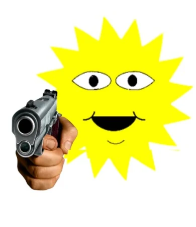 creepy sun Blank Meme Template