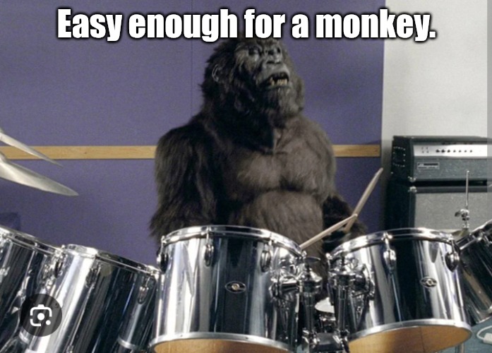 Easy enough for a monkey. | made w/ Imgflip meme maker