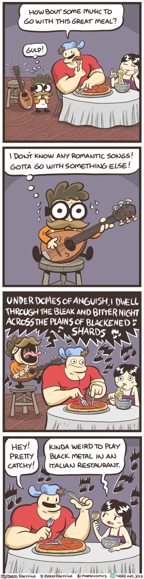 image tagged in nerd,jock,olga,music,belzebubs,cathedrals of mourning | made w/ Imgflip meme maker