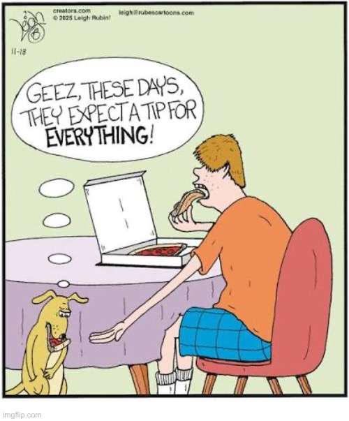 Rubes | image tagged in comics,rubes,dog,pizza,expect a tip | made w/ Imgflip meme maker