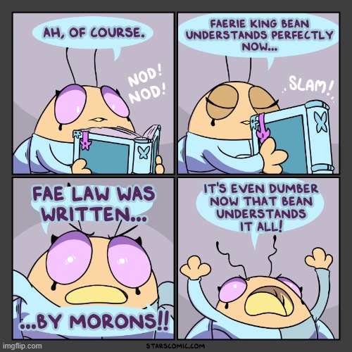 image tagged in stars,bean,fairy,king,law,morons | made w/ Imgflip meme maker