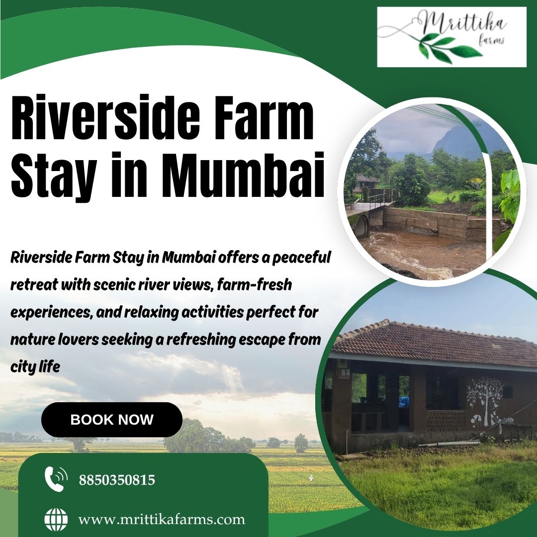 Riverside farm stay in Mumbai Blank Meme Template
